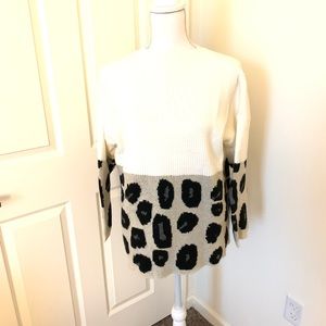 SHEIN Leopard XL Mockneck Sweater